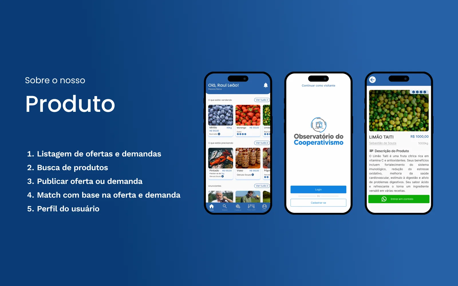 Aplicação da priorização de serviços e simplificação da navegação